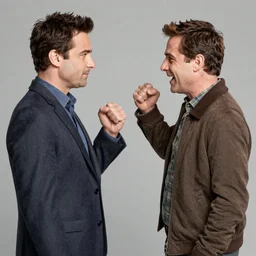 Neil Patrick Harris fighting Josh Radnor, concept art, highly detailed, photo realistic