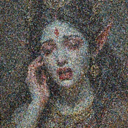 A cinematic crying closeup portrait of the Hindu demon goddess of grief despair sorrow, by Wayne Barlowe, by Paul Lehr, by Bruce Pennington, by Zdzisław Beksiński, by HR Giger, oil on canvas, masterpiece, trending on artstation, featured on pixiv, cinematic composition, astrophotography, dramatic pose, beautiful lighting, sharp, details, details, details, hyper-detailed, no frames, 8K