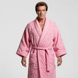 tony danza as a model in fashion photography, designer runway robe that looks like brain matter, billowing, pink, roiling, detailed