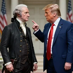 george washington and donald trump fighting together in ww 3