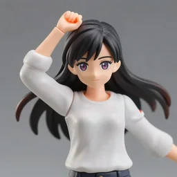 complete figure of walter white wearing a comfy blouse, personification, tsurime eyes, tareme eyes, eyes by kon satoshi, pvc figure, dynamic pose, amiami, aniplex, kotobukiya, beautiful composition, 8 5 mm, f 1. 8, high detail