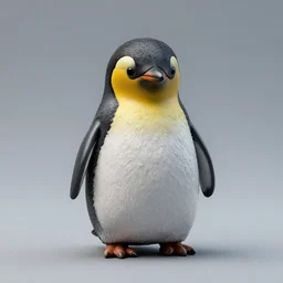 80mm resin detailed miniature of fluffy penguin, Product Introduction Photos, 4K, Full body, simple background