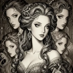 a portrait of a lawful evil alignment personified as an absurdly beautiful, graceful, elegant, sophisticated, evil mature sensual french teen, an ultrafine hyperdetailed illustration by kim jung gi, irakli nadar, detailed faces, intricate linework, octopath traveler, final fantasy, unreal engine 5 highly rendered, global illumination, radiant light, detailed and intricate environment