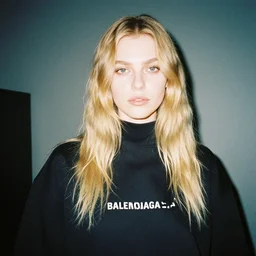 realistic photoshooting for a new balenciaga lookbook, color film photography, photo of a beautiful blonde woman, photo in style of tyler mitchell, 3 5 mm,