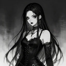 illustration saria as black metal fan