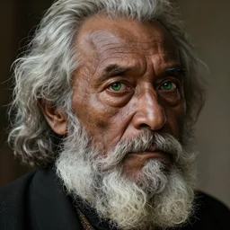 detailed portrait of perfect black intricate bearded old man, hairstyle dwarf, 1 9 century, beautiful, rough face, green eyes, innocent,, 4 k, sun yunjoo, realistic, highlights, cinematic lighting, highly detailed, sharp focus, artstation, masterpiece, art by hyungjin yang and akihiko yoshida and ruan jia