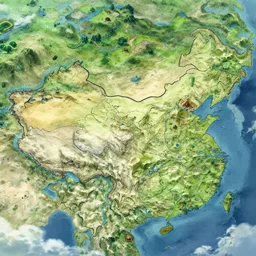 treasure map of a large fantasy world with contrasting biomes, highly detailed, smooth, sharp focus, artstation, illustration by makoto shinkai and moebius and jean giraud
