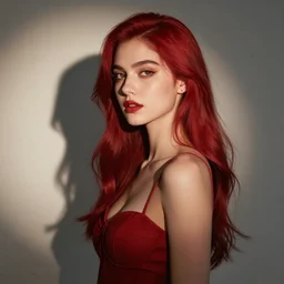 beautiful red girlfriend