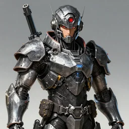 sci-fi soldier tactical berserk Kentaro Miura very detailed red eyes, very intricate futuristic armor