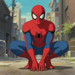 ghibli style Spider-Man