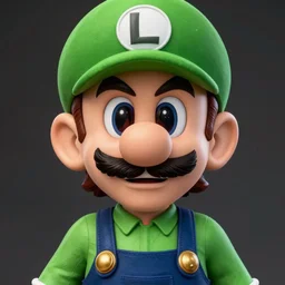 hyper realistic, realistic - anime, portrait, beautifully rendered, luis guzman as luigi wearing green, smirking deviously, nintendo's luigi, luigi's nose, painted by greg rutkowski, wlop, artgerm, dishonored 2,
