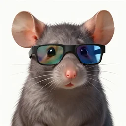 character design portrait of an anthropomorphic furry rat girl with rat ears, wearing horizontal polarization 3 d glasses, looking at camera, 4 k, concept art, by wlop, ilya kuvshinov, artgerm, krenz cushart, pixiv.