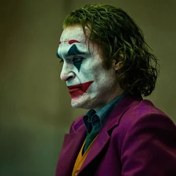 photo of hank schrader as the joker in batman, side profile, breaking bad, joker