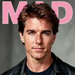 mad magazine cover photo portrait caricature insane tom cruise