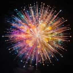 realistic photo of colorful blast, high colored texture, dark smooth background, very sharp focus, in the style of greg rutswoski, very hyper realistic, highly detailed, fantasy art station