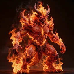 highly detailed photo fire demon, dark background, hyper realistic, art by greg rutsowski, concept art, 8 k detail post - processing