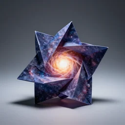 origami galaxy, ultra realistic, studio shot, dramatic lighting