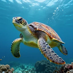 seaturtle wearing space armor