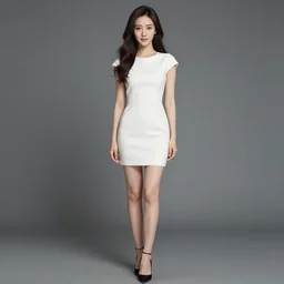 beautiful sexy woman photo, full body shot from mid range perfect face,