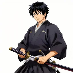 highly detailed picture of samurai with katana by kentaro miura!, cinematic, romantic, magical, fantasy, manga, masterpiece, from the book by gene wolfe, highly detailed painting by gustave dore, black and white