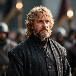 lomo photo of stannis baratheon, cinestill, bokeh, out of focus, day, dramatic lighting