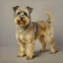 detailed oilpainting of a humanoid dog, classic