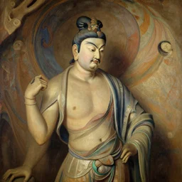 mogao grottoes, attractive male, painting by gaston bussiere, j. c. leyendecker