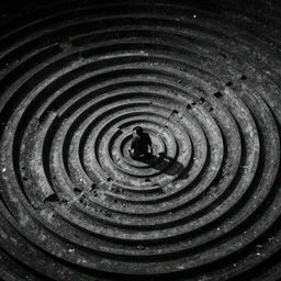 darkness surrounds me, no way out, stuck in a loop, endless suffering, aly fell