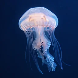 a jellyfish that looks like a human brain, swimming underwater, ethereal, hyper realistic, award winning nature photography