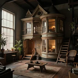 A cozy old victorian loft by Greg ruthkowski, cinematic and atmospheric lighting, very coherent, highly detailed, concept art, trending on artstation