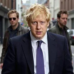 boris johnson, hyperrealistic portrait, bladerunner street, art of elysium by jeremy mann and alphonse mucha, fantasy art, photo realistic, dynamic lighting, artstation, poster, volumetric lighting, very detailed face, 4 k, award winning