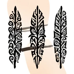 set tribal style tattoo design arm band vector image