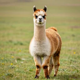 a dlsr canon shot of a furry lhama - colors full body, centralized, colored fur, vibrant ultrareal, zeiss lens, full body, centralized, colored fur, vibrant colors, hdr, photorealistic, ultrareal, zeiss lens, depth of field