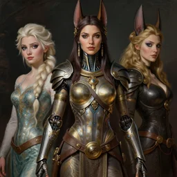 portrait of a beautiful female hybrid cyborg atlantean anubis hada elsa jean alien warrior, regal, realistic, refined, detailed, digital art, jessica rossier, michael cheval, esao andrews, steampunk, walt disney ( 1 9 3 7 ), francois boucher, oil painting, highly detailed, cinematic lighting, unreal natural tpose