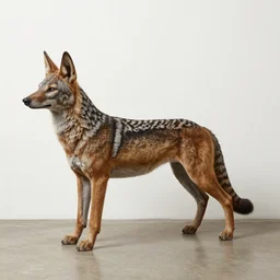 a bench in the shape of a jackal