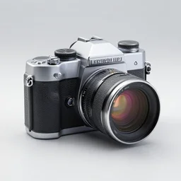 A spacecraft that looks like a photographic camera reflex, by Tomek Setowski style