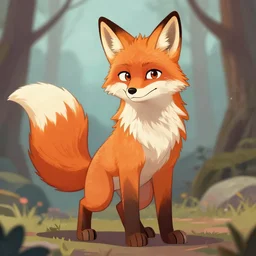 a fox fursona, trending on furaffinity, by don bluth, furry art, digital art
