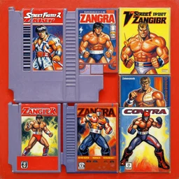 1 9 7 9 retro box art nes. commodore 6 4. street fighter 2 zangief. contra. artgerm. coherent. keith parkinson. oil on canvas