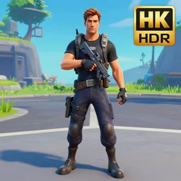 Gordon Freeman in Fortnite, 4k screenshot of Fortnite gameplay, 8k hdr showcase
