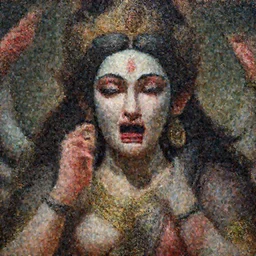 A cinematic crying closeup portrait of the majestic colossal epic beautiful Hindu demon goddess of grief despair and sorrow, by Paul Lehr, by Wayne Barlowe, by Bruce Pennington, by Zdzisław Beksiński, oil on canvas, masterpiece, trending on artstation, featured on pixiv, cinematic composition, astrophotography, dramatic pose, beautiful lighting, sharp, details, details, details, hyper-detailed, no frames, 8K