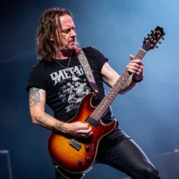 james hetfield hitting somebody with a guitar
