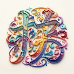 calligraphy twisted forms, inside the colorful 3 d calligraphy realm, high definition image, extremely detailed and intricate