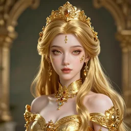 fairy tales of princess of vines with a clear skin, ornate 8 k gorgeous intricate gold detailed unreal engine rendered