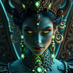 portrait of evil princess, glowing, ornate and intricate, jaw dropping, dynamic lighting, intricate and detailed, 4 k octane render