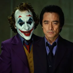 Tommy Wiseau as Two Face, film still from Batman Forever, detailed, 4k