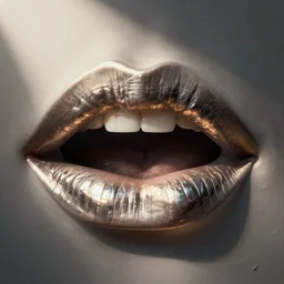 op art design in shape of lips