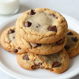 the world's most delicious chocolate chip cookies, cookies stacked on a plate, instagram food foodie photograph