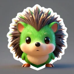 behance hd, 3 d head of cute green hedgehog, cgsociety, symmetrical logo, a digital painting by marvel, cgsociety