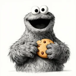 cookie monster, digital sketch, broad strokes, intricate, hyper detailed, artstation, concept art, smooth, logan preshaw