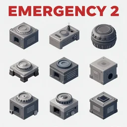 Emergency 2 game assets remastered in unreal engine 5, isometric game assets